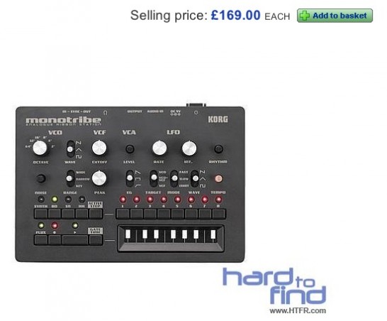 Korg Monotribe Pricing