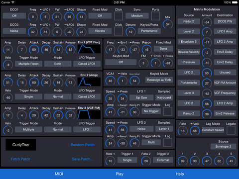 Patch Touch iPad Editor For Oberheim Matrix Synthesizers – Synthtopia