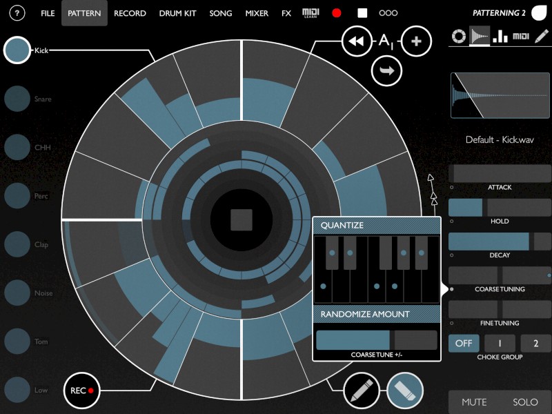 Patterning 2 Drum Machine App Now Available For iPad Synthtopia