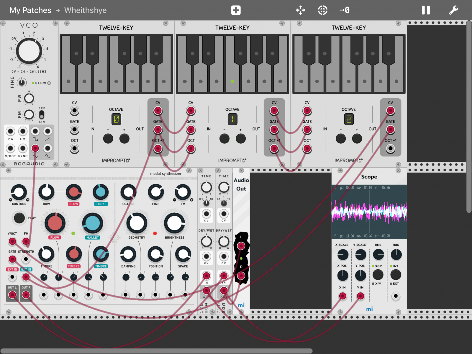 miRack, ‘VCV Rack For iPad’, Now Available – Synthtopia