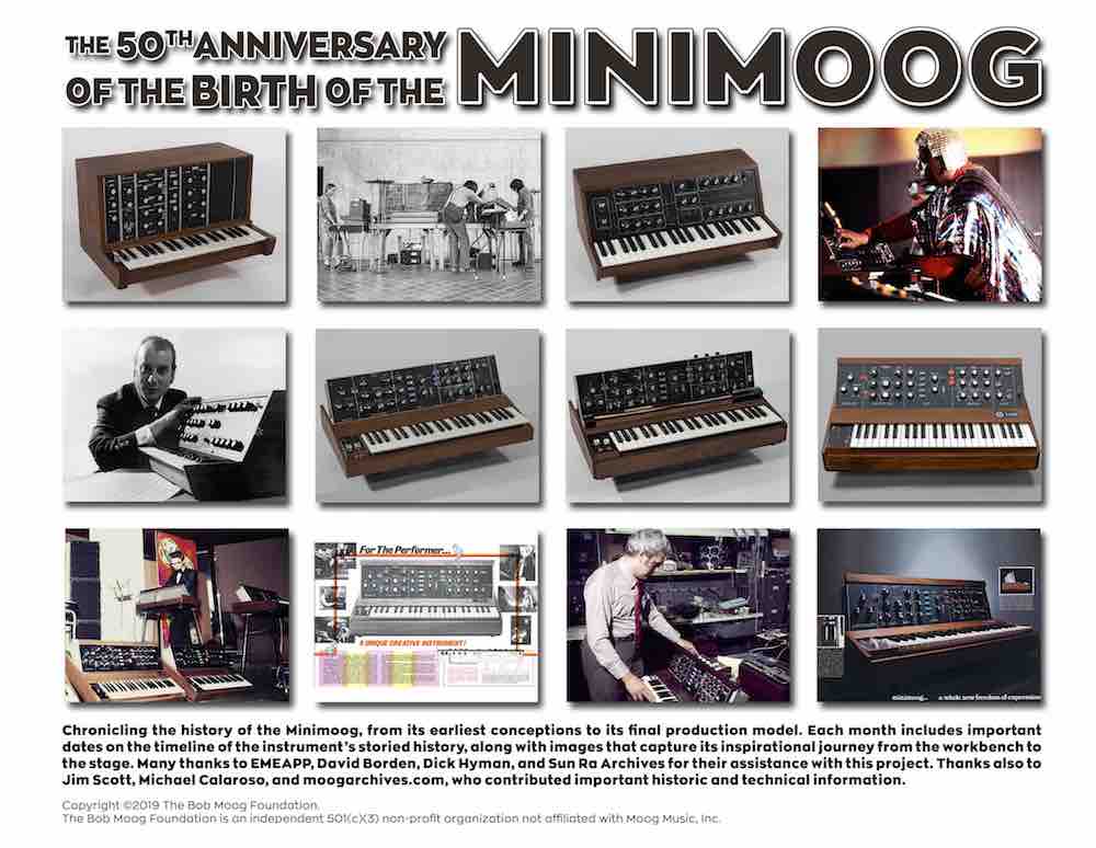 2020 Bob Moog Foundation Calendar Celebrates 50 Years Of Minimoog – Synthtopia