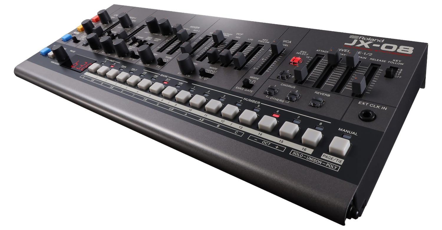 Roland JX-08 Synthesizer Brings Back JX-8P In Compact 'Boutique ...